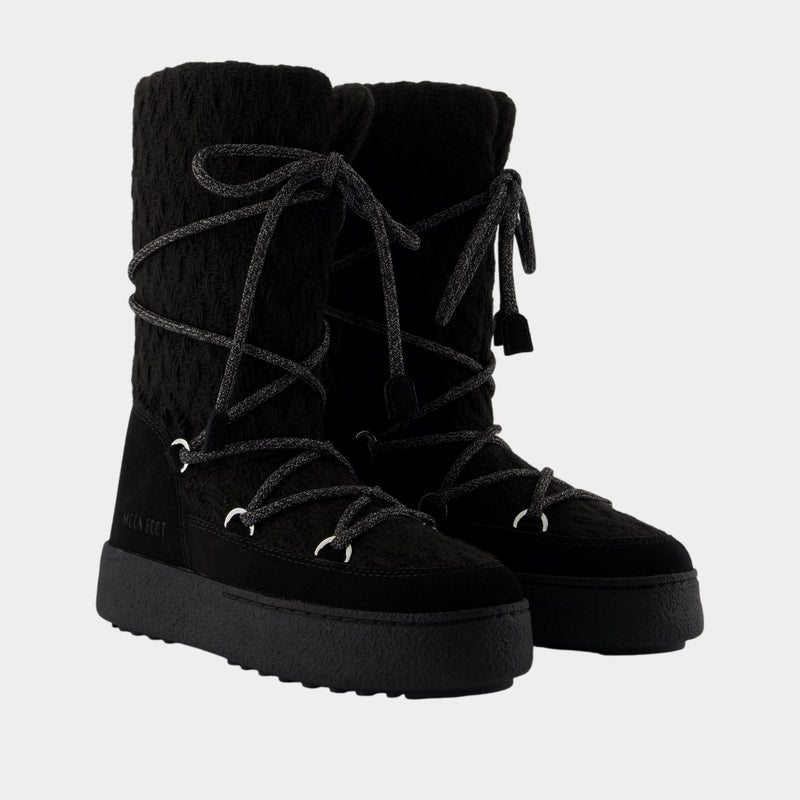Bottes Mb X Gir Ltrack - Moon Boot - Cuir - Noir
