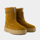 Bottines Lara - Moon Boot - Cuir - Marron