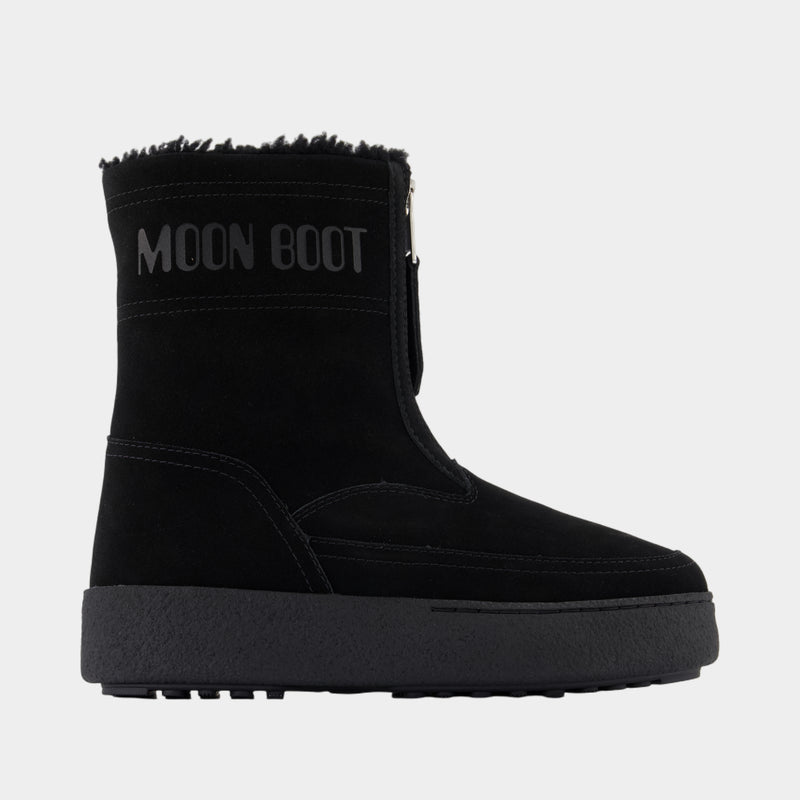Bottines Lara - Moon Boot - Cuir - Noir