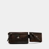 Ceinture Double Pouch - Vivienne Westwood - Cuir - Marron