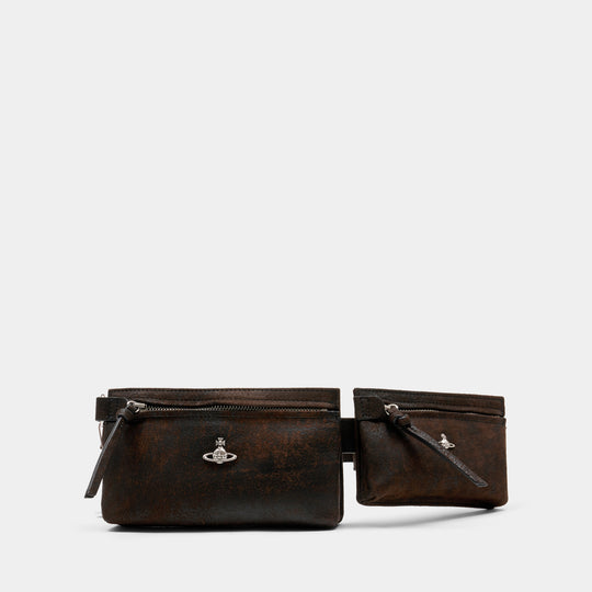 Ceinture Double Pouch - Vivienne Westwood - Cuir - Marron