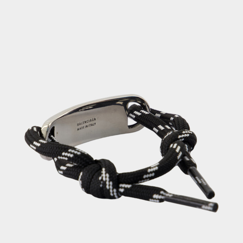 Bracelet Plate - Balenciaga - Métal - Argenté