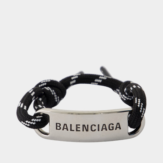 Bracelet Plate - Balenciaga - Métal - Argenté