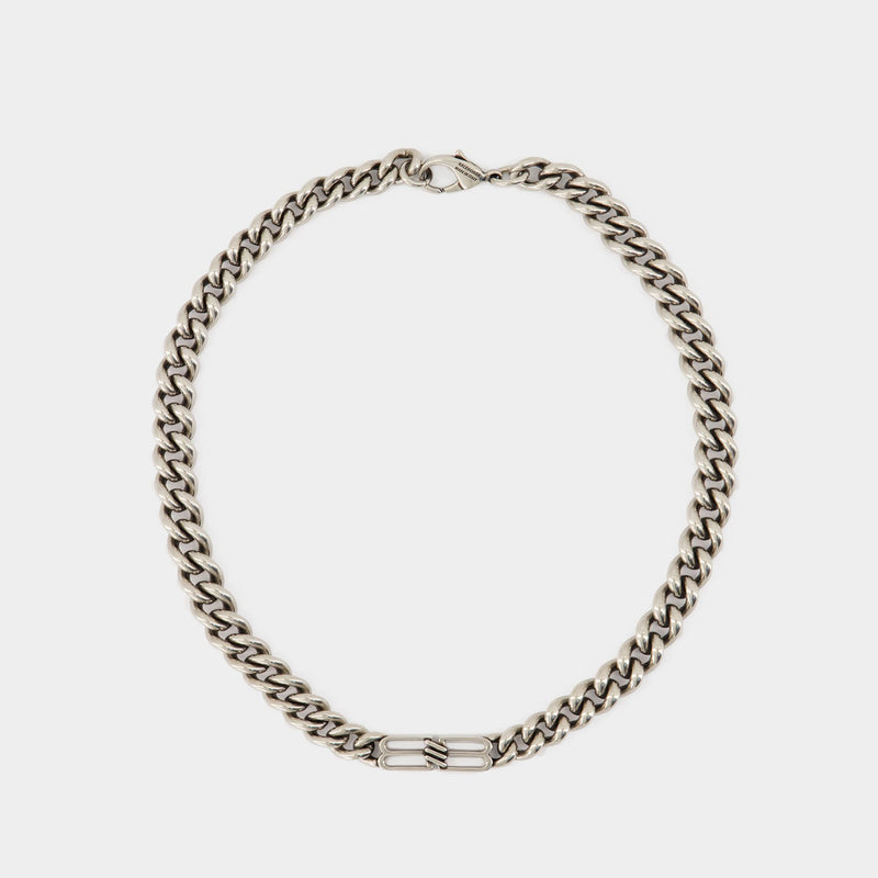 Collier Bb Icon Gourmet - Balenciaga - Métal - Argenté