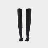 Bottes Avenue L50 - Balenciaga - Cuir - Noir