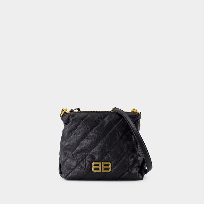 Sac Porté Épaule Crush Small - Balenciaga - Cuir - Noir