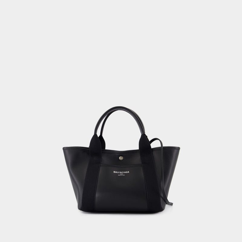 Cabas Navy Revamp Small - Balenciaga - Cuir - Noir