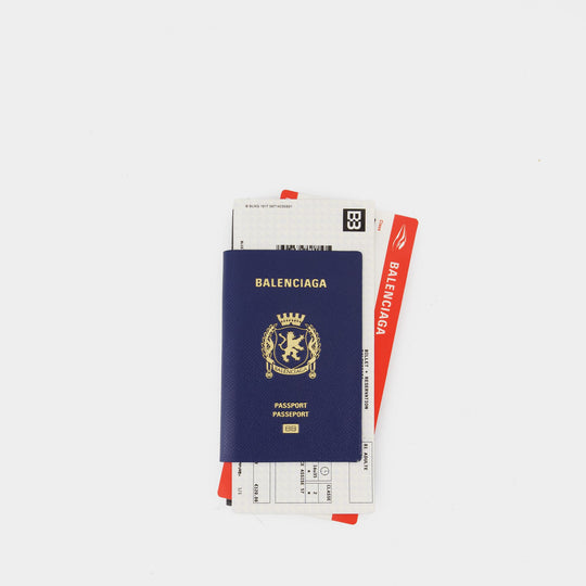 Porte Passeport - Balenciaga - Cuir - Bleu