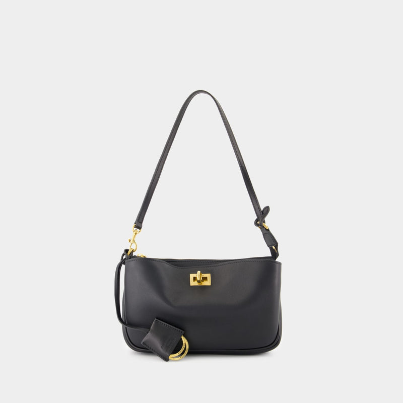 Sac Porté Épaule Rodeo Sling - Balenciaga - Cuir - Noir