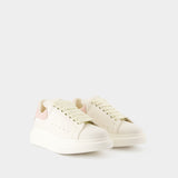 Sneakers Oversize - Alexander McQueen - Cuir - Blanc/Rose