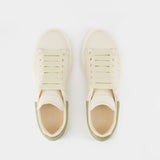 Sneakers Oversize - Alexander McQueen - Cuir - Blanc/Vert