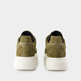 Sneakers Oversize - Alexander McQueen - Cuir - Kaki