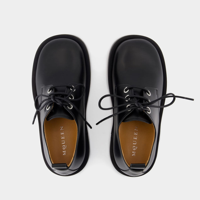 Derbies Lace Up - Alexander McQueen - Cuir - Noir