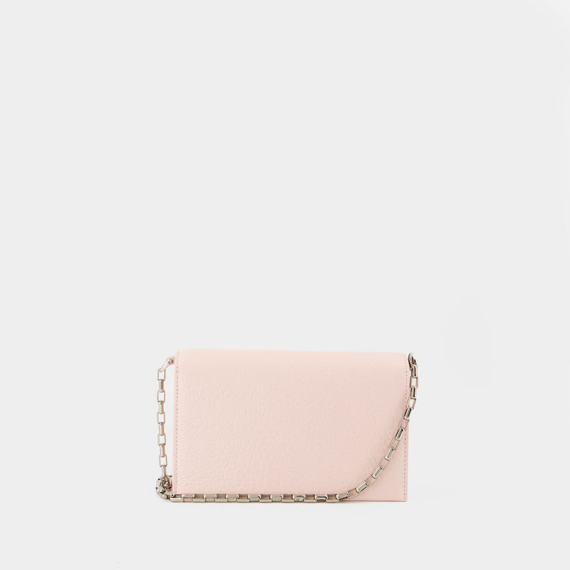 Sac À Main Mini Cross Bar - Alexander McQueen - Cuir - Rose/Argenté