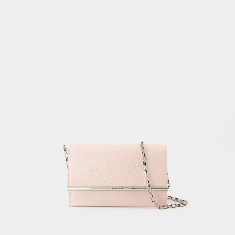 Sac À Main Mini Cross Bar - Alexander McQueen - Cuir - Rose/Argenté