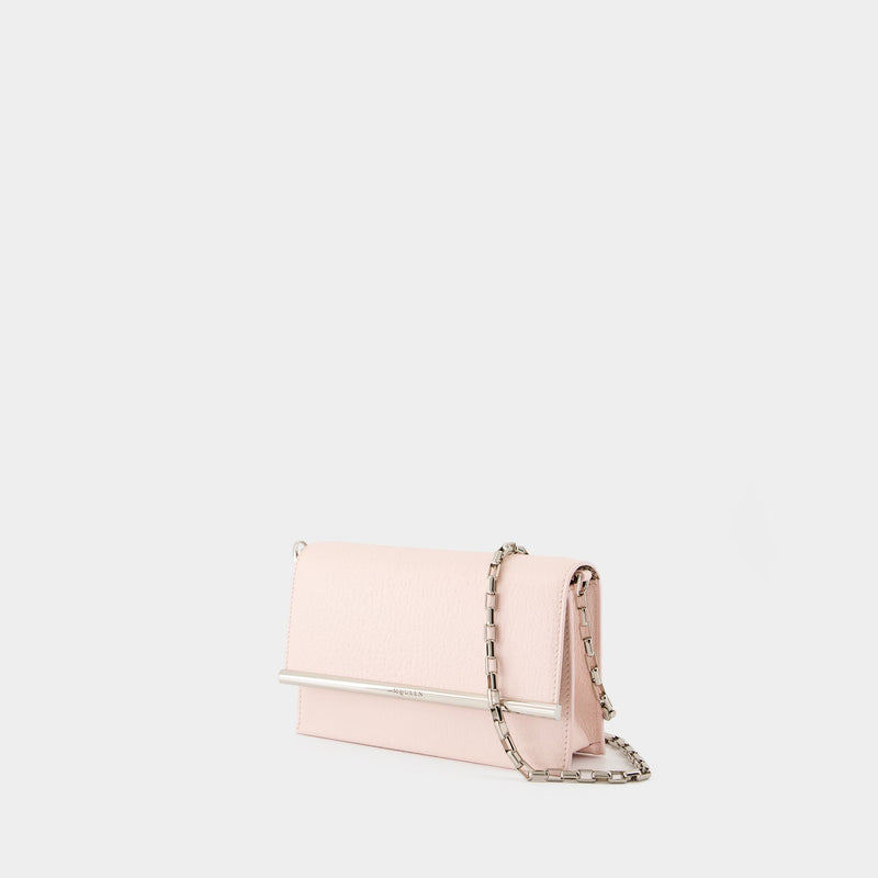 Sac À Main Mini Cross Bar - Alexander McQueen - Cuir - Rose/Argenté