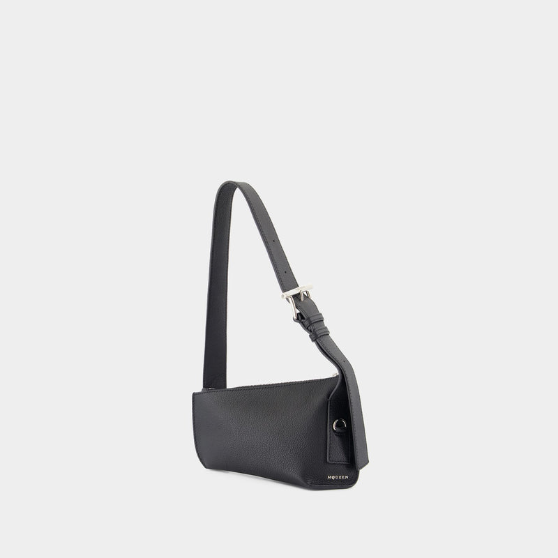 Sac À Bandoulière Sling - Alexander McQueen - Cuir - Noir/Argenté