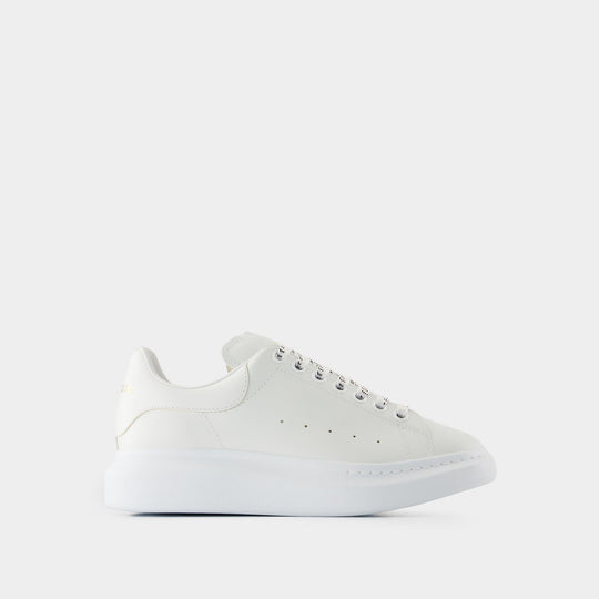 Sneakers Oversized - Alexander McQueen - Cuir - Blanc