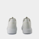 Sneakers Oversize - Alexander McQueen - Cuir - Blanc