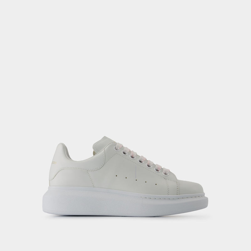 Sneakers Oversize - Alexander McQueen - Cuir - Blanc