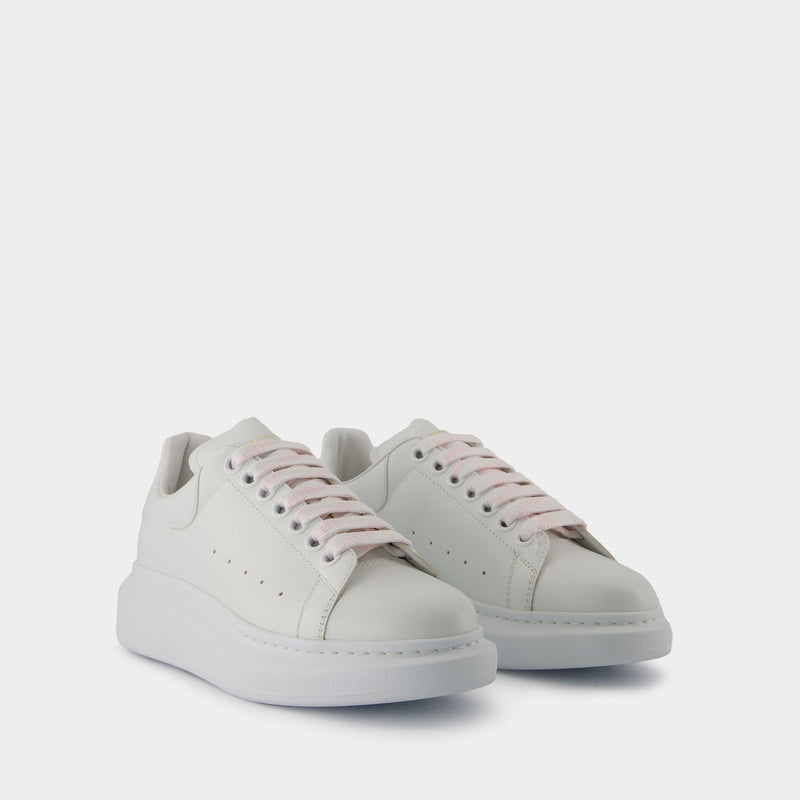 Sneakers Oversize - Alexander McQueen - Cuir - Blanc