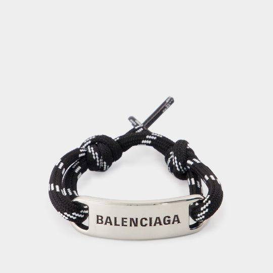 Bracelet Plate - Balenciaga - Métal - Noir