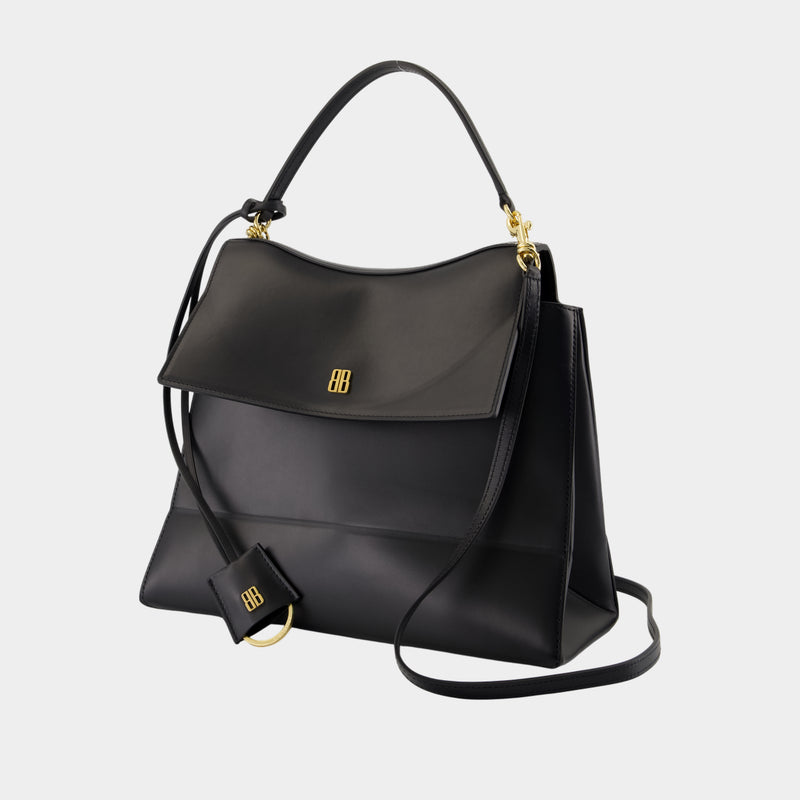 Sac À Main Nano Top Handle Medium - Balenciaga - Cuir - Noir