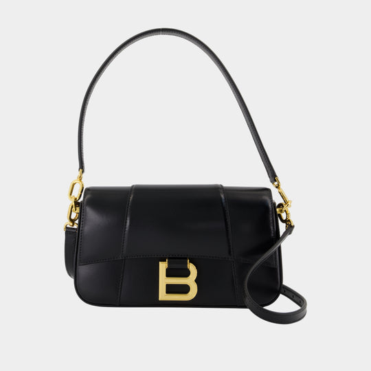 Sac Porté Épaule Hourglass Sling Small - Balenciaga - Cuir - Noir