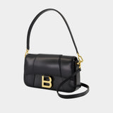 Sac Porté Épaule Hourglass Sling Small - Balenciaga - Cuir - Noir
