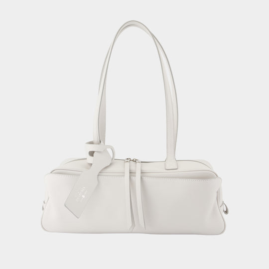 Sac Porté Épaule Holdall Bowling Small - Balenciaga - Cuir - Blanc