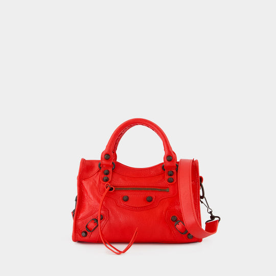 Sac À Bandoulière Le City Mini - Balenciaga - Cuir - Rouge