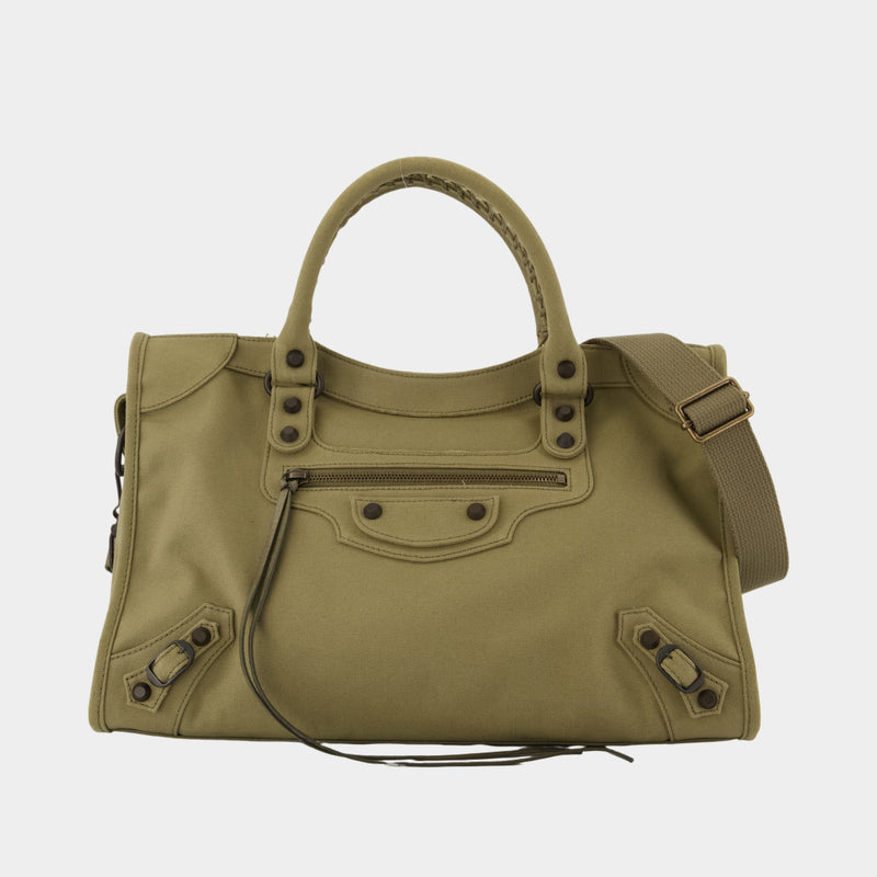 Sac À Main Le City Medium - Balenciaga - Toile - Kaki
