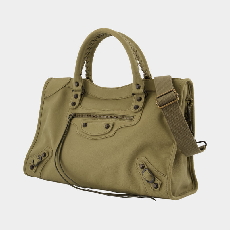 Sac À Main Le City Medium - Balenciaga - Toile - Kaki