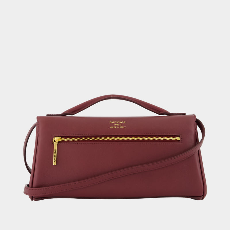 Sac À Bandoulière Bel Air Clap On - Balenciaga - Cuir - Bordeaux