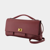 Sac À Bandoulière Bel Air Clap On - Balenciaga - Cuir - Bordeaux