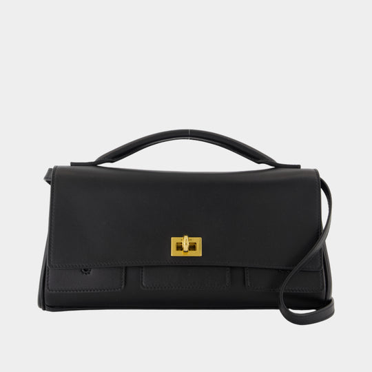 Sac À Bandoulière Bel Air Clap On - Balenciaga - Cuir - Noir