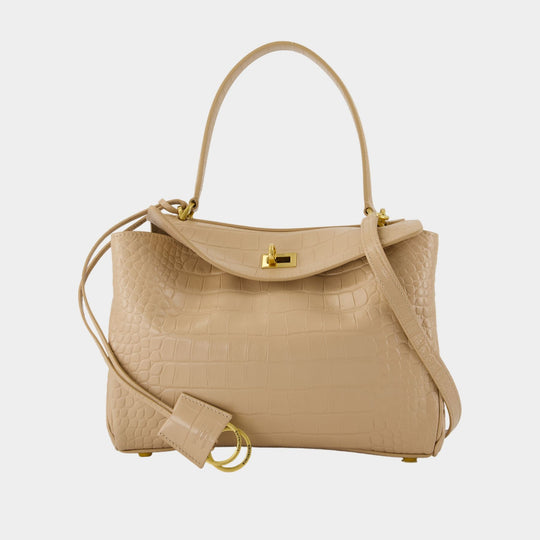 Sac À Main Rodeo Top Handle Small - Balenciaga - Cuir - Beige