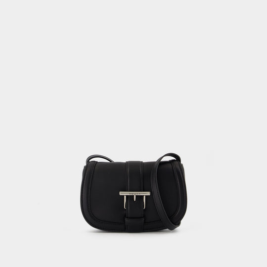 Sac À Main T-Bar Satchel Mini - Alexander McQueen - Cuir - Noir