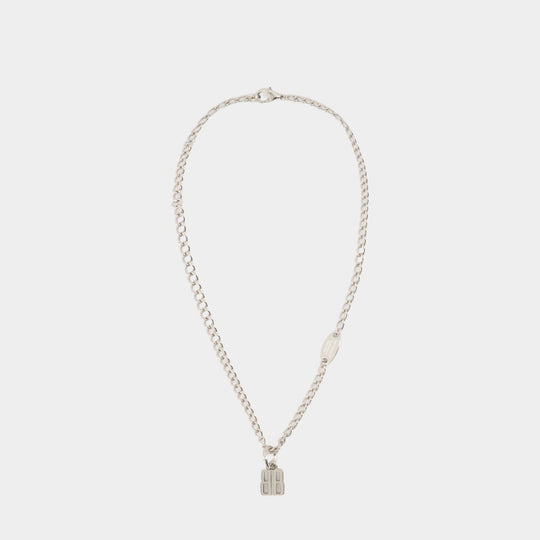 Collier Nano Thin - Balenciaga - Métal - Argenté