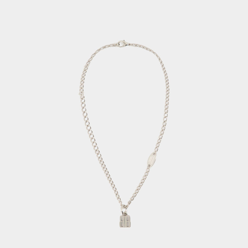 Collier Nano Thin - Balenciaga - Métal - Argenté