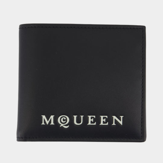 Porte-Carte Bi Fold Cc - Alexander McQueen - Cuir - Noir
