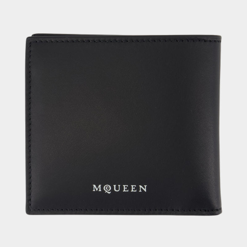 Portefeuille Bi Fold Cc - Alexander McQueen - Cuir - Noir