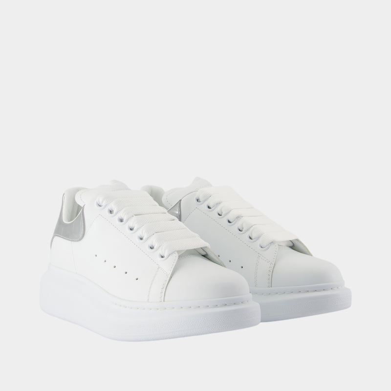 Sneakers Oversized - Alexander McQueen - Cuir - Blanc