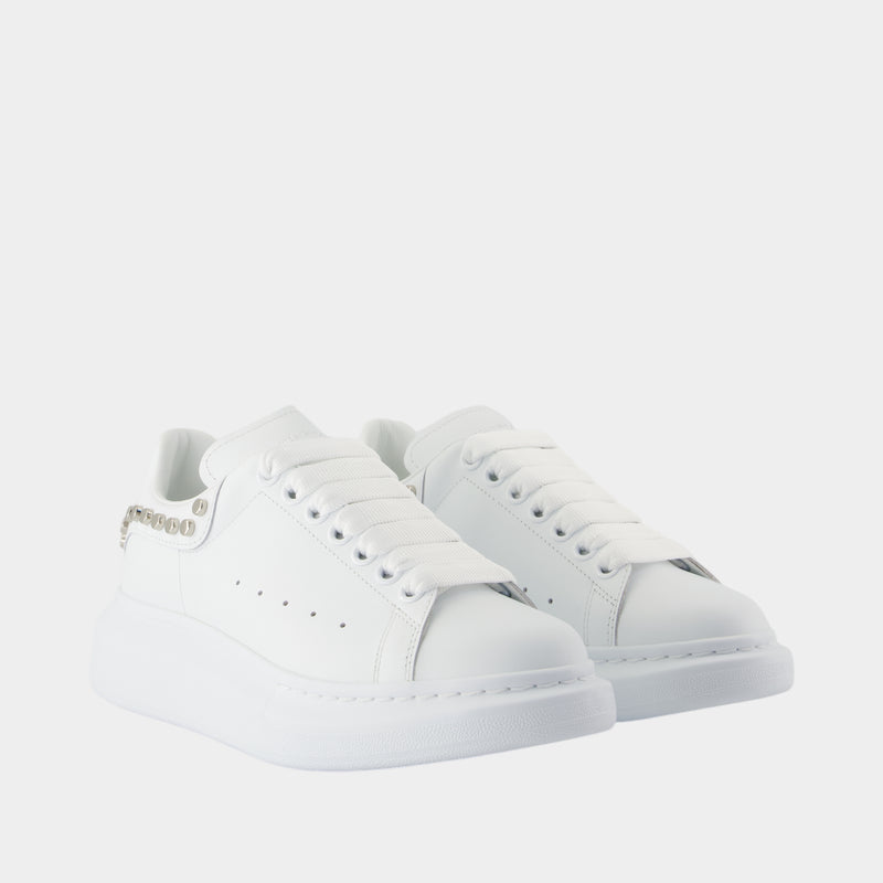 Sneakers Oversized - Alexander McQueen - Cuir - Blanc