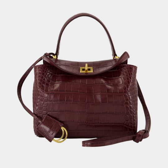 Sac À Main Rodeo Top Handle Mini - Balenciaga - Cuir - Bordeaux