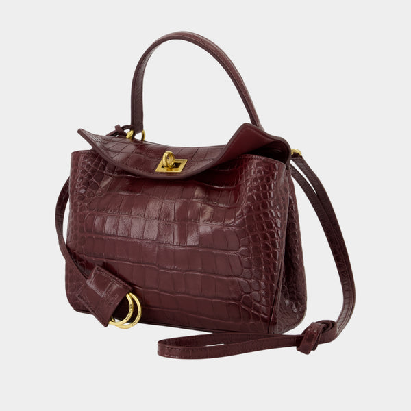 Sac À Main Rodeo Top Handle Mini - Balenciaga - Cuir - Bordeaux