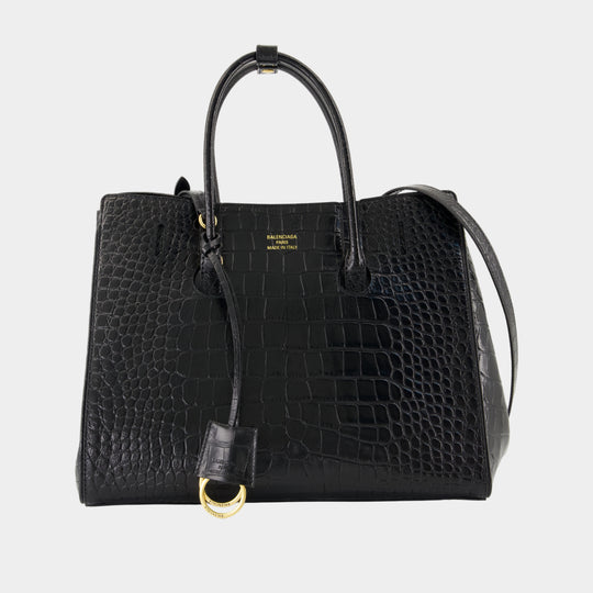 Cabas Hampton Carry All Small - Balenciaga - Cuir - Noir
