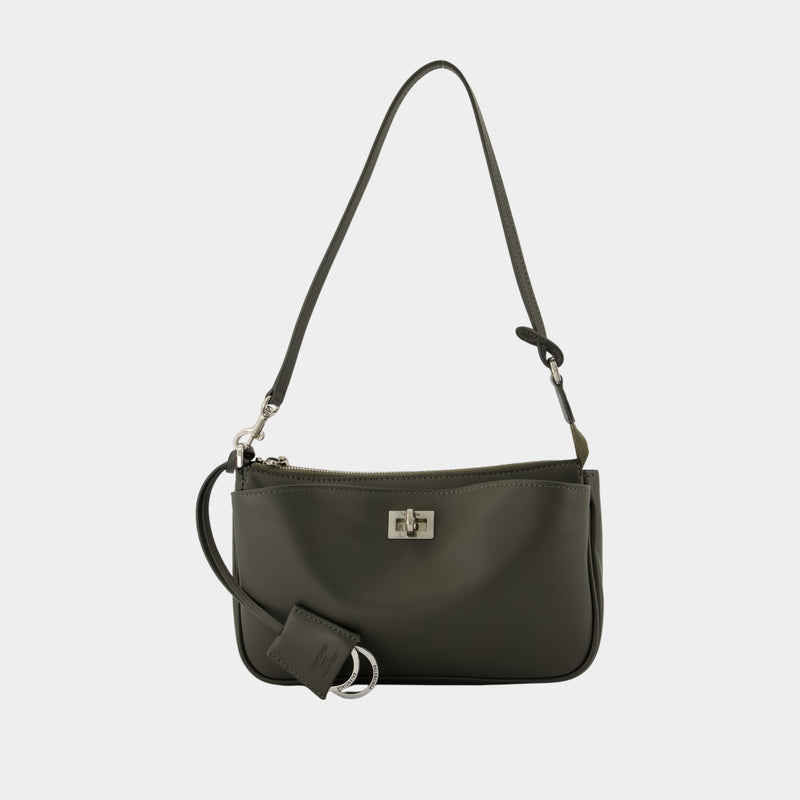 Sac Porté Épaule Rodeo Sling - Balenciaga - Cuir - Kaki