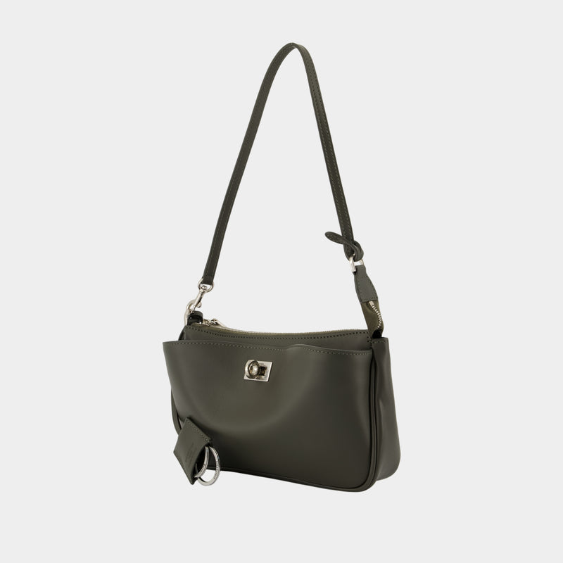 Sac Porté Épaule Rodeo Sling - Balenciaga - Cuir - Kaki