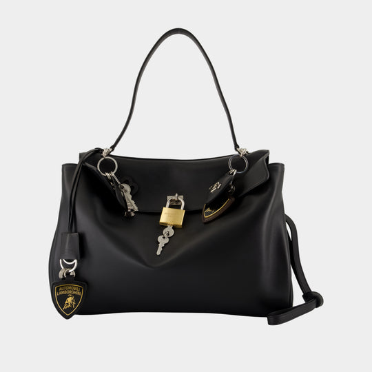 Sac À Main Rodeo Top Handle Large - Balenciaga - Cuir - Noir